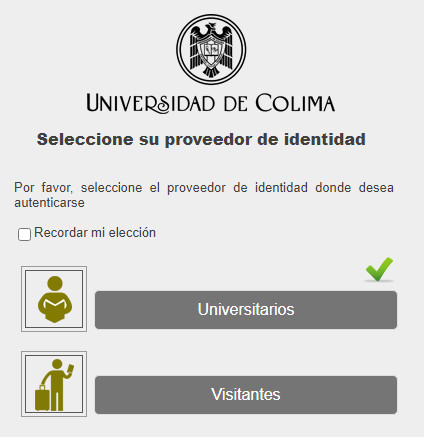 Enlace para acceso por medio del sistema federado de la Universidad de Colima