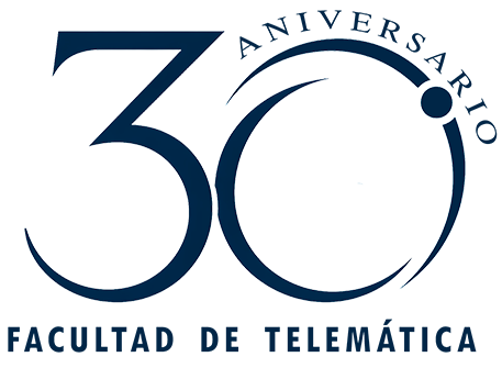 Logo de la Facultad de Telemática por 30 aniversario